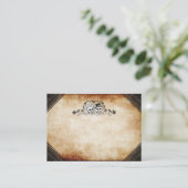 の結婚座席カー空白のド – 背面のフロント名 プレイスカード (スタンド正面)