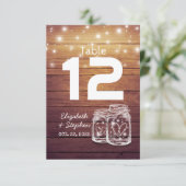 の結婚座席台番号石工の瓶ライト 招待状 (スタンド正面)