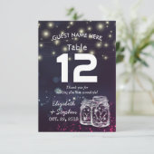 の結婚座席台番号石工の瓶ライト 招待状 (スタンド正面)