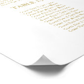 の結婚座席図記号エレガント金箔 ポスター (角)