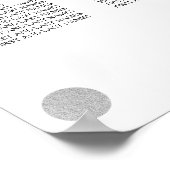 の結婚座席図銀箔グリッター灯 ポスター (角)