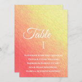 の結婚座席図 – 日の出のスペクトル –  招待状 (正面/裏面)