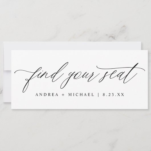 の結婚座席表が座席カードを見つける (正面)