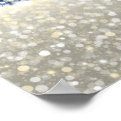 の結婚座席表が青く輝く ポスター (角)