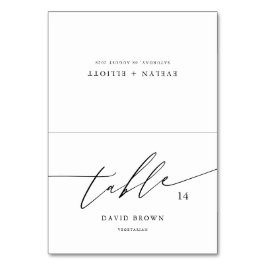 の結婚座席表と食事の選択&メニューオプション テーブルナンバー