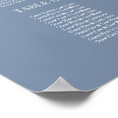 の結婚座席表のエレガント標識 ポスター (角)