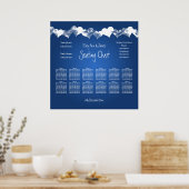 の結婚座席表のグランジハート青 ポスター (キッチン)
