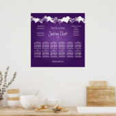 の結婚座席表のグランジハート（紫） ポスター (キッチン)