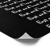 の結婚座席表の新郎新婦ブライダル紫 ポスター (角)