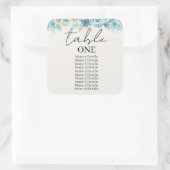 の結婚座席表の番号ゲスト名の追加 スクエアシール (バッグ)