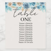 の結婚座席表の番号ゲスト名の追加 ワインラベル (シングルラベル)