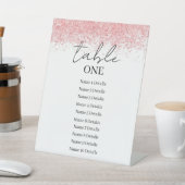 の結婚座席表の番号ゲスト名の追加 台座サイン (インサイチュ)