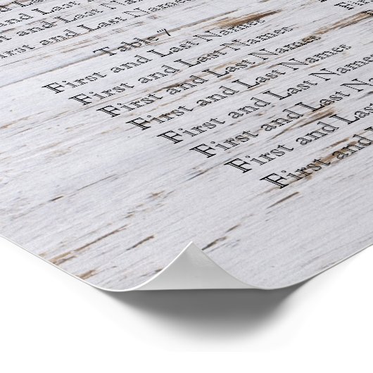 の結婚座席表の花が半分と半分に混じる ポスター (角)