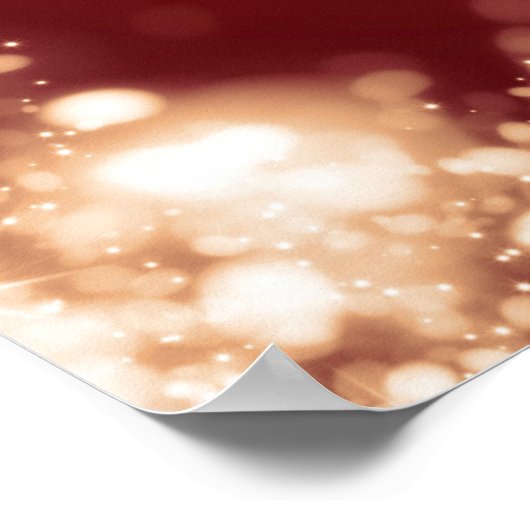 の結婚座席表はきらめく金ゴールド ポスター (角)