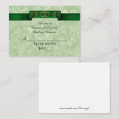 の結婚座席表アイルランドのシャムロック プレイスカード (正面/裏面)