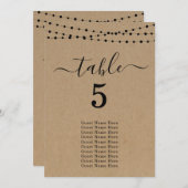 の結婚座席表カード (正面/裏面)