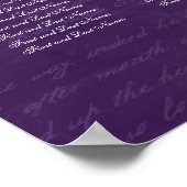 の結婚座席表シャンデリア紫 ポスター (角)