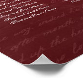 の結婚座席表シャンデリア赤 ポスター (角)