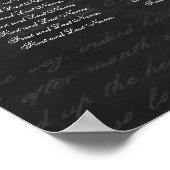 の結婚座席表シャンデリア黒 ポスター (角)