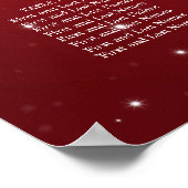 の結婚座席表チェインきらめくレッド ポスター (角)