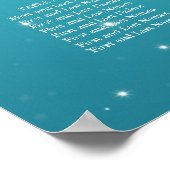 の結婚座席表チェーきらめくンターコイズ ポスター (角)