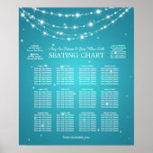 の結婚座席表チェーきらめくンターコイズ ポスター (正面)