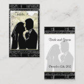 の結婚座席表テンプレート プレイスカード (正面/裏面)