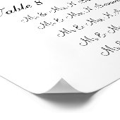 の結婚座席表テンプレート「自分で作る」 ポスター (角)