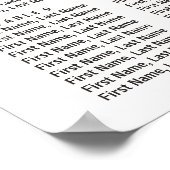 の結婚座席表ブルゴーニュ赤フローラ ポスター (角)