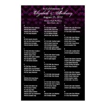 の結婚座席表ポスターピンクフローラ