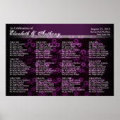 の結婚座席表ポスター紫ヴィンテージ ポスター (正面)
