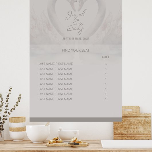 の結婚座席表ポスター ポスター (キッチン)