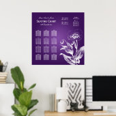 の結婚座席表ポピー・パープル ポスター (ホームオフィス)