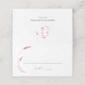 の結婚座席表モノグラムピンク プレイスカード (外部開封)