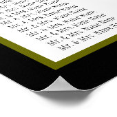 の結婚座席表モノグラム名 ポスター (角)