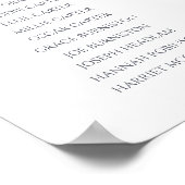 の結婚座席表大き素朴い表 ポスター (角)