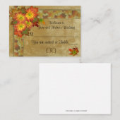 の結婚座席表秋のテーブル プレイスカード (正面/裏面)