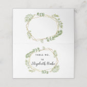 の結婚座席表緑化の結晶テーブルカード プレイスカード (外部開封)