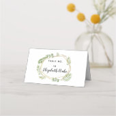 の結婚座席表緑化の結晶テーブルカード プレイスカード (正面)