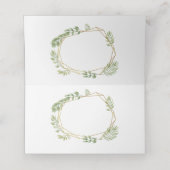 の結婚座席表緑化の結晶テーブルカード プレイスカード (内部開封)