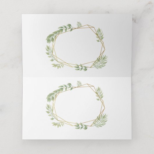 の結婚座席表緑化の結晶テーブルカード プレイスカード (内部開封)