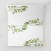 の結婚座席表緑緑の葉テーブルカード プレイスカード (内部開封)