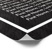 の結婚座席表金ゴールドモダンPineapple Coule ポスター (角)