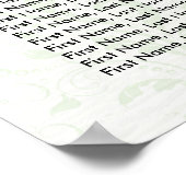 の結婚座席表金ゴールドモダンPineapple Coule ポスター (角)