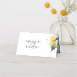 の結婚座席表青と黄 プレイスカード