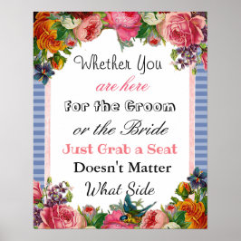 の結婚座席表、どこにでも座るポスター ポスター