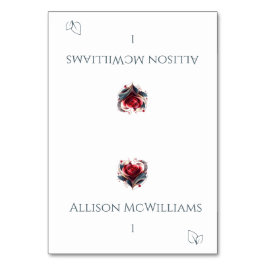 の結婚座席表-ベジタリアンアイコン – バラ テーブルナンバー