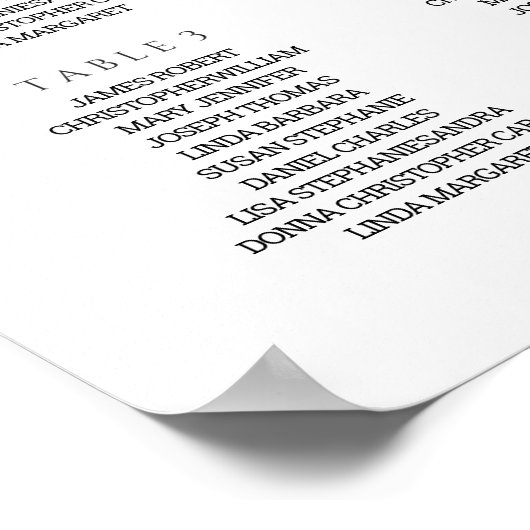 の結婚座席表 ポスター (角)