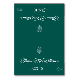 の結婚座席表 – ワイルドフラワーエレガンスフィッシュアイコン –  テーブルナンバー