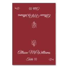 の結婚座席表 – ワイルドフラワーエレガンスフィッシュアイコン –  テーブルナンバー